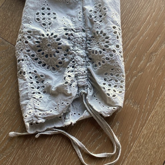 Sundance Everyday Eyelet Pants Womens 16 Jogger pant beige drawstrings Bohemian - Picture 8 of 15